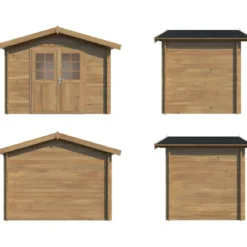 Casetta in Legno Impregnato 28 mm 296x200cm Blockhouse Doppia Porta
