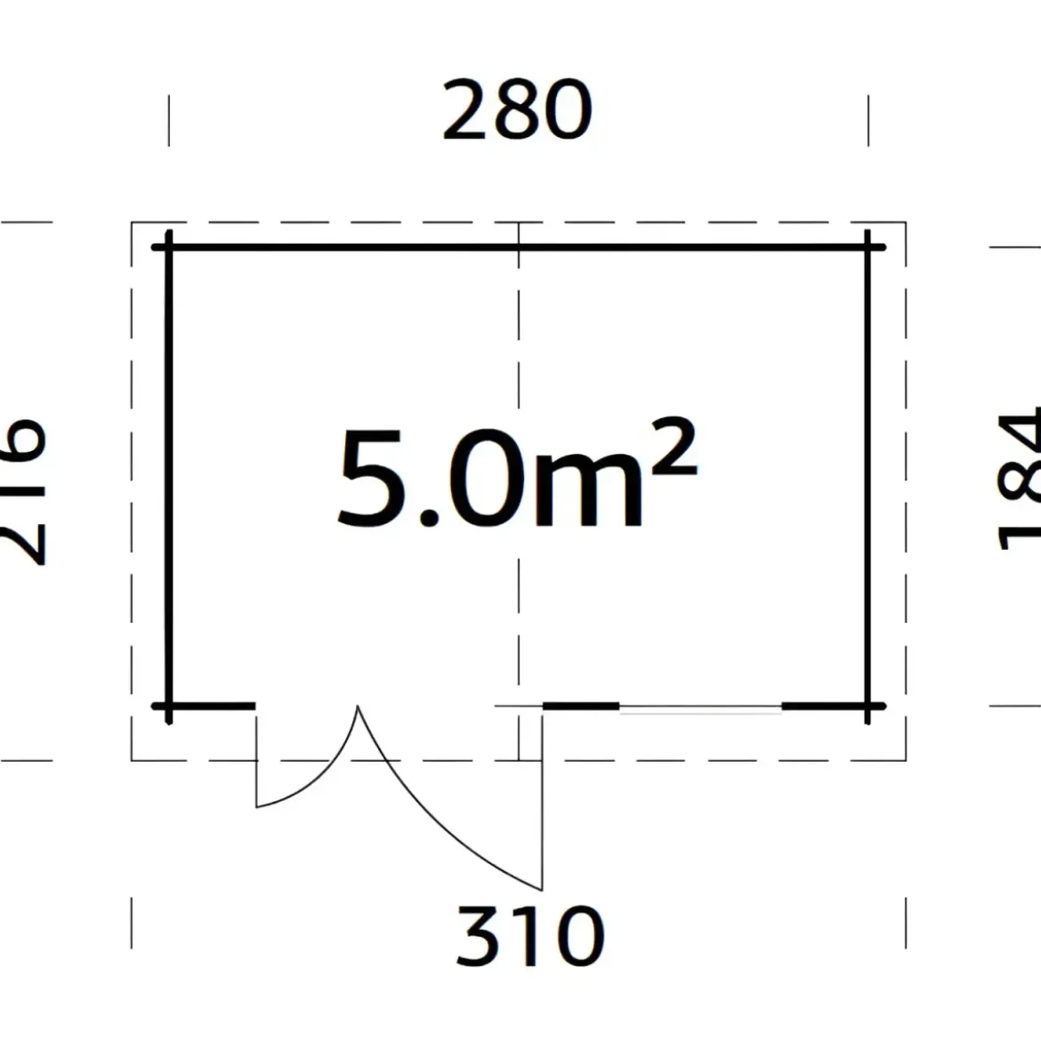 Casetta in Legno Impregnato 296x200 cm Blockhouse 19 mm con Finestra