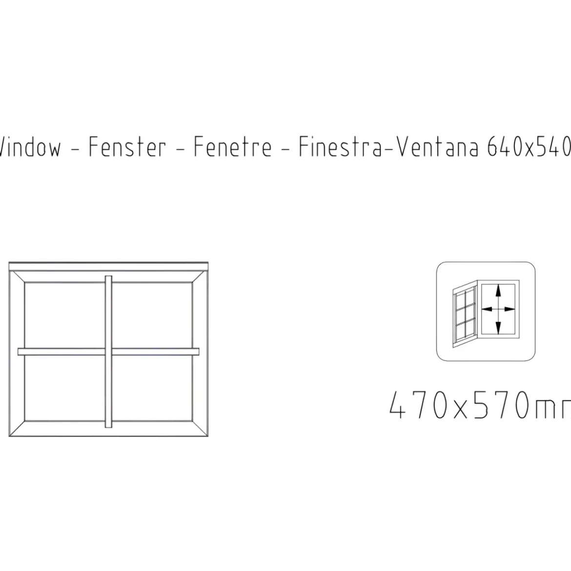 Casetta in Legno Impregnato 296x200 cm Blockhouse 19 mm con Finestra