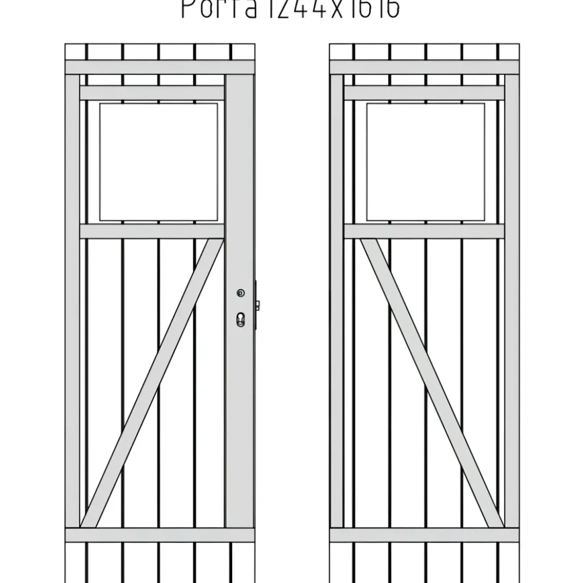 Casetta in Legno Impregnato 260x260 Blockhouse 19 mm Porta Doppia