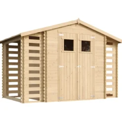 Casetta in Legno Legnaia 328x206x218 cm Box a Pannelli