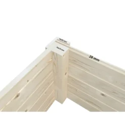 Casetta in Legno Naturale 28 mm 385x291 cm Porta Scorrevole in Vetro