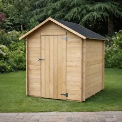 Casetta in Legno Piccola 1.5x1.3 con Pavimento Interno da Giardino