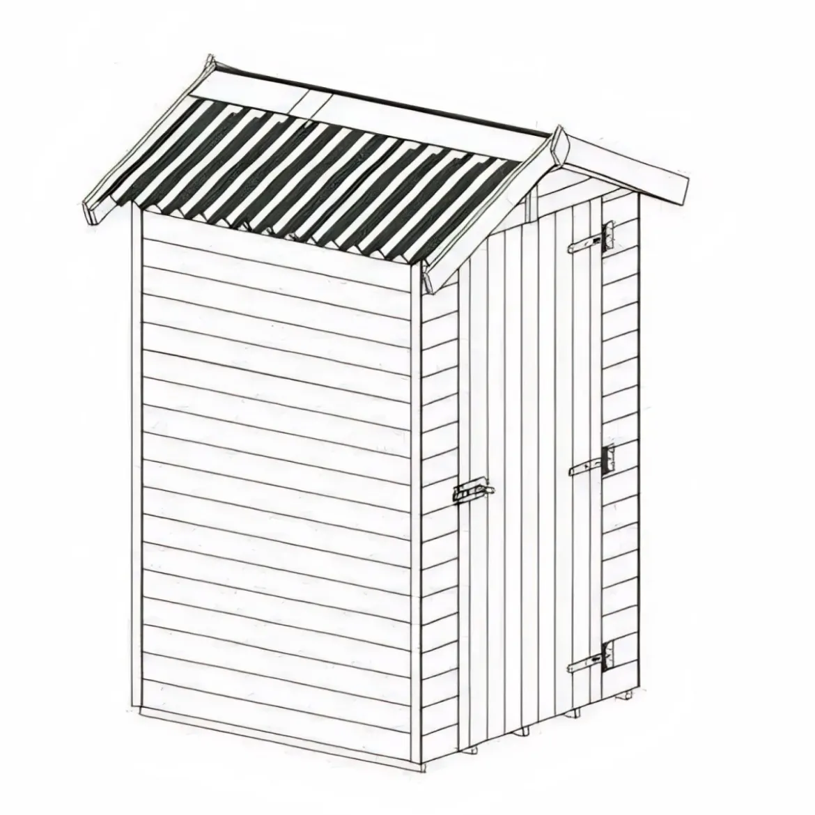 Casetta in Legno uso Bagno 140x140 cm WC da Esterno