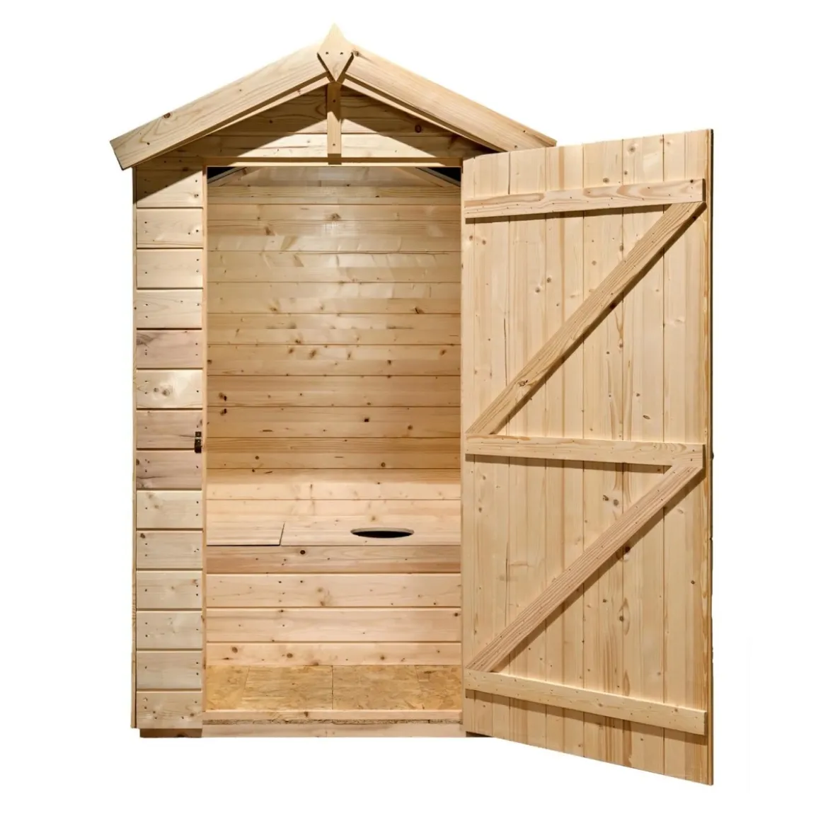 Casetta in Legno uso Bagno 140x140 cm WC da Esterno