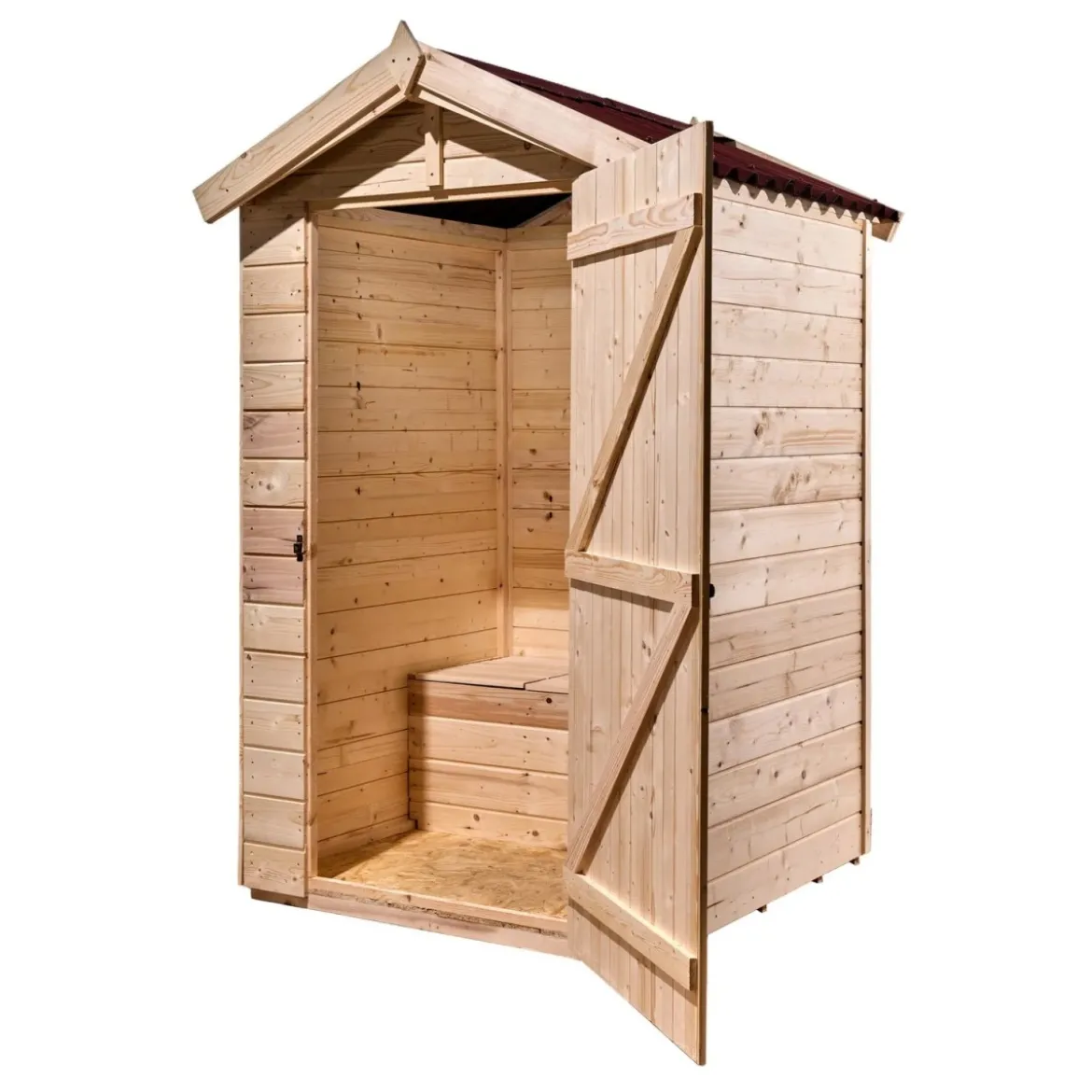 Casetta in Legno uso Bagno 140x140 cm WC da Esterno