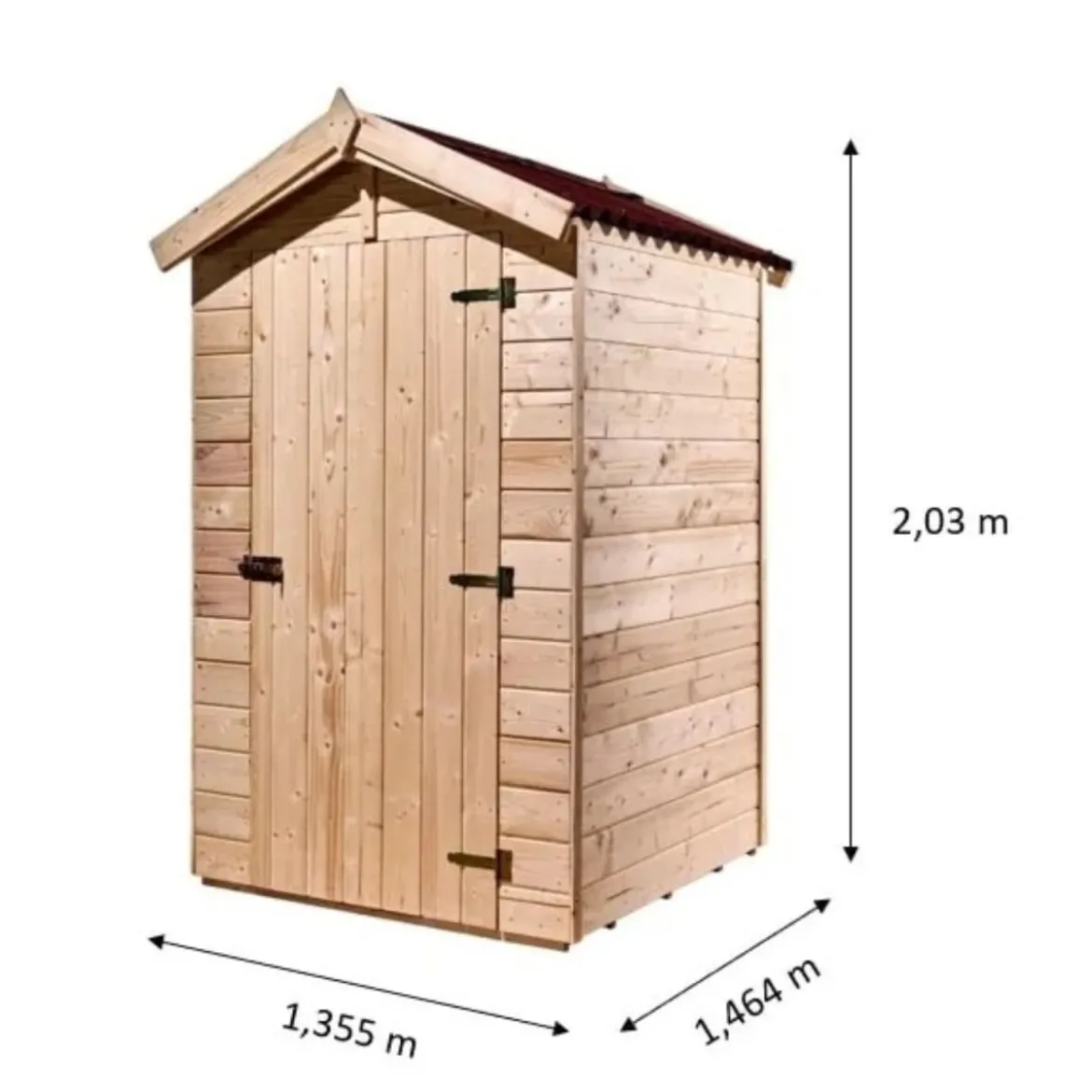 Casetta in Legno uso Bagno 140x140 cm WC da Esterno