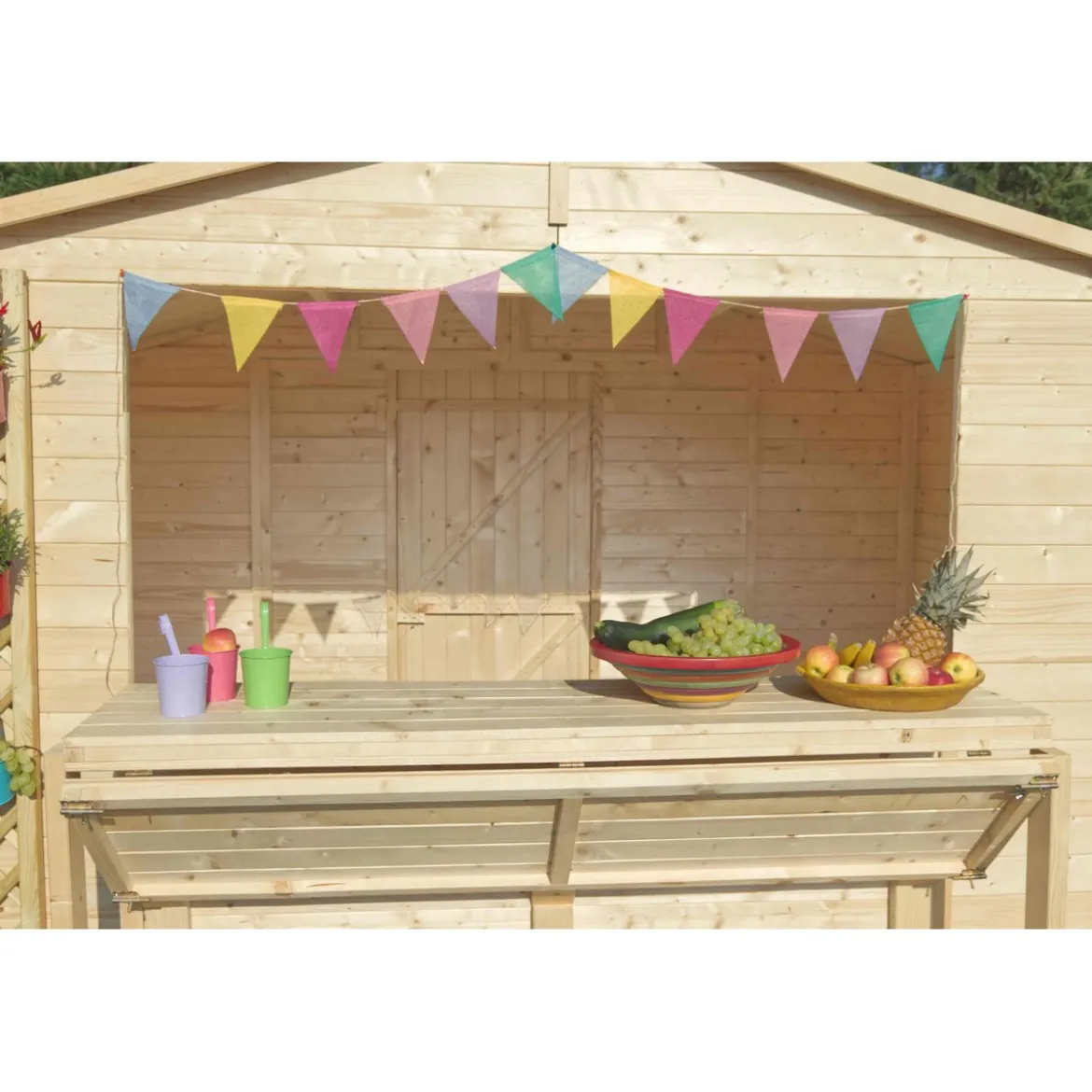 Casetta in Legno 310x180 a Pannelli 19 mm Chiosco Capanno da Giardino Spiaggia