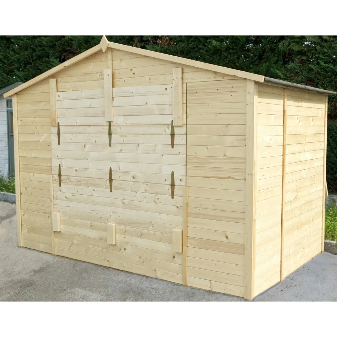 Casetta in Legno 310x180 a Pannelli 19 mm Chiosco Capanno da Giardino Spiaggia