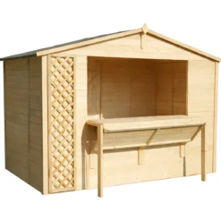 Casetta in Legno 310x180 a Pannelli 19 mm Chiosco Capanno da Giardino Spiaggia