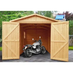 Casetta in Legno 2.4x3.2 a Pannelli 17 mm Garage Box Rimessa Moto