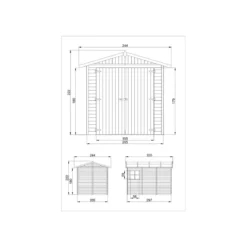 Casetta in Legno 2.4x3.2 a Pannelli 17 mm Garage Box Rimessa Moto