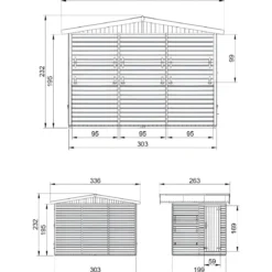 Casetta in Legno 3x2 Chiosco a Pannelli con Finestre da Spiaggia per Bar