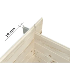Casetta in Legno 320x205 cm Blockhouse 19 mm Porta Doppia Finestra