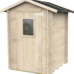 Casetta in Legno 1.5x1.5 con Pavimento Rimessa Ricovero per Attrezzi da Giardino