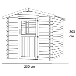 Casetta in Legno 2x2 con sistema Block House