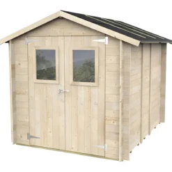 Casetta in Legno 2.5x2.5 19 mm con Pavimento Rimessa Ricovero Attrezzi Giardino