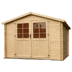 Casetta in Legno 3x3 28 mm da Giardino Rimessa per Attrezzi Blockhouse