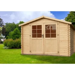 Casetta in Legno 3x3 28 mm da Giardino Rimessa per Attrezzi Blockhouse