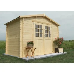 Casetta in Legno 3x3 28 mm da Giardino Rimessa per Attrezzi Blockhouse
