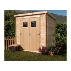 Casetta in Legno 2x2 19 mm Giardino Armadio Esterno Attrezzi Blockhouse Rimessa