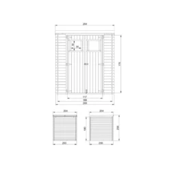 Casetta in Legno 2x2 19 mm Giardino Armadio Esterno Attrezzi Blockhouse Rimessa