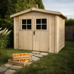 Casetta in Legno 2.3x2.3 mt a Pannelli 19 mm Moderna Porta Attrezzi da Giardino