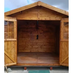 Casetta in Legno 3x3 mt 28 mm Block House Moderna Porta Attrezzi da Giardino