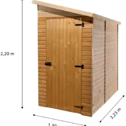 Casetta in Legno 2x1 Porta Attrezzi da Giardino Ricovero Ripostiglio per Esterno