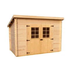 Casetta in Legno 3x1.85 Spessore 20 mm Block House da Giardino Attrezzi Rimessa