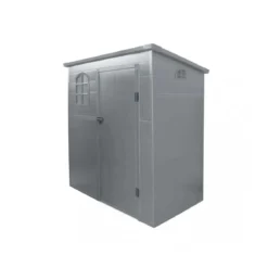 Casetta in Plastica Resina Grigio con Finestra 191x111x194 cm