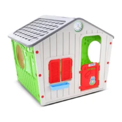 Casetta in Plastica Resina per Bambini Gioco Bimbi da Giardino Esterno