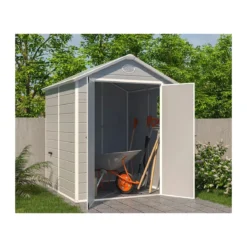 Casetta in Resina Rimessa per Attrezzi Capanno Ricovero Box Giardino Ripostiglio