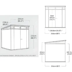 Casetta Keter Artisan 214x216 Addossata con Pavimento Interno