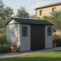 Casetta Keter Newton Plus da Giardino Box in Resina Grigio 230x350 cm