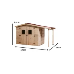 Casetta Legnaia 2.4x1.6 con Pavimento Interno in Legno Pannelli 16 mm Attrezzi