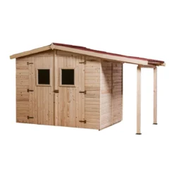Casetta Legnaia 2.4x1.6 con Pavimento Interno in Legno Pannelli 16 mm Attrezzi