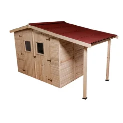 Casetta Legnaia 2.4x1.6 con Pavimento Interno in Legno Pannelli 16 mm Attrezzi