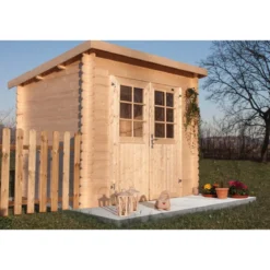 Casetta 28 mm in Legno 2.5x2 Giardino Attrezzi Blockhouse Box Ripostiglio Rimessa