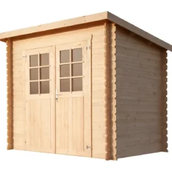 Casetta 28 mm in Legno 2.5x2 Giardino Attrezzi Blockhouse Box Ripostiglio Rimessa