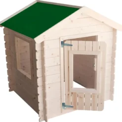 Casetta per Bambini in Legno Snoopy 98x98x112cm con Porta Finestrata