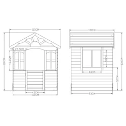 Casetta per Bambini in Legno 115x101x130 cm da Esterno Certificata FSC