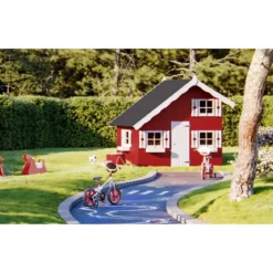 Casetta per Bambini in Legno 220x180 cm Soppalco Interno da Esterno
