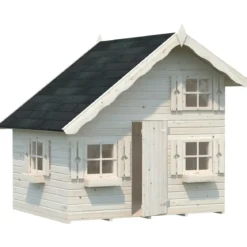Casetta per Bambini in Legno 220x180 cm Soppalco Interno da Esterno