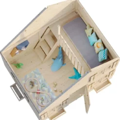 Casetta per Bambini in Legno 220x180 cm Soppalco Interno da Esterno