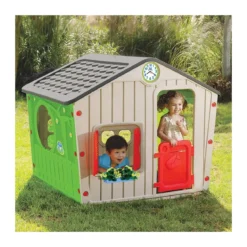 Casetta per Bambini in Plastica da Esterno Giocattolo in Resina Bimbi Giardino
