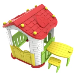 Casetta per Bambini Plastica 187x108x119 cm con Tavolo e Sedie Esterno