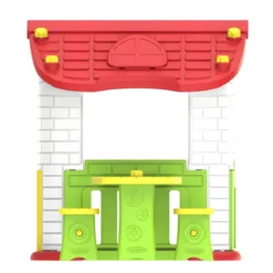 Casetta per Bambini Plastica 187x108x119 cm con Tavolo e Sedie Esterno