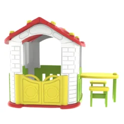 Casetta per Bambini Plastica 187x108x119 cm con Tavolo e Sedie Esterno