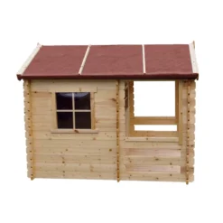 Casetta per Bambini Timbela con Veranda da Giardino in Legno di Pino